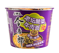 JML beef flavor and sour pickled cabbages instant cup noodles