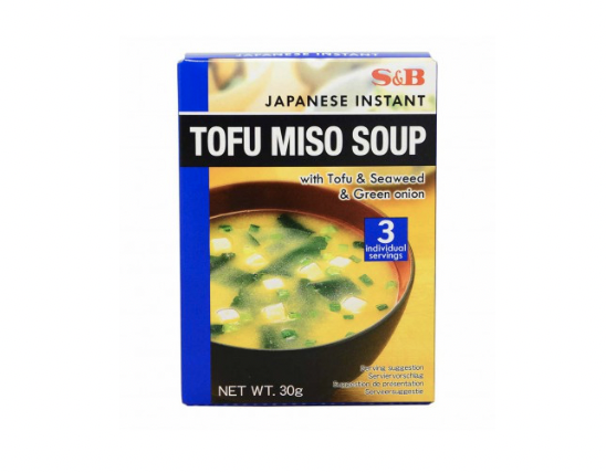S&B Tofu Miso Soup with Tofu and Seaweed and Green Onion 3x10 g