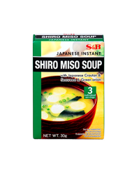 S&B Shiro Miso Soup with Japanese Crouton and Seaweed and Green Onion 3x10 g