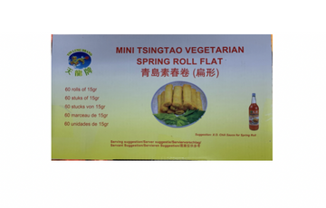 ❄️ Tin Lung Brand mini tsingtao vegetarian spring roll flat 15 g