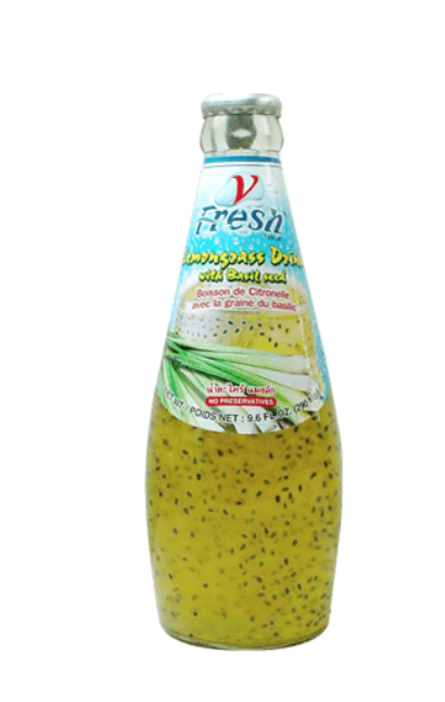 V-Fresh Lemongrass juice with Basil Seeds 290 ml